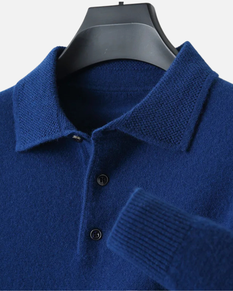 Orchard | Pure Wool Knit Polo Sweater