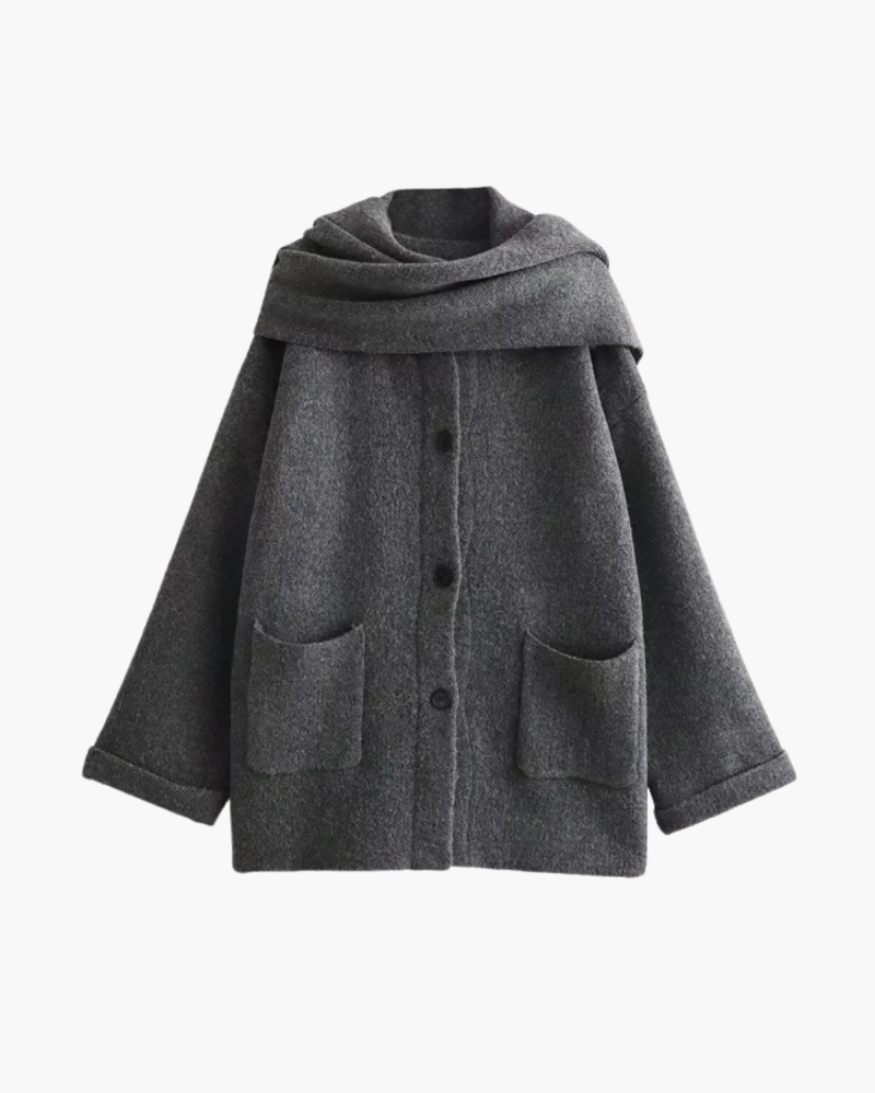 Orchard | Oversized Coat with Scarf