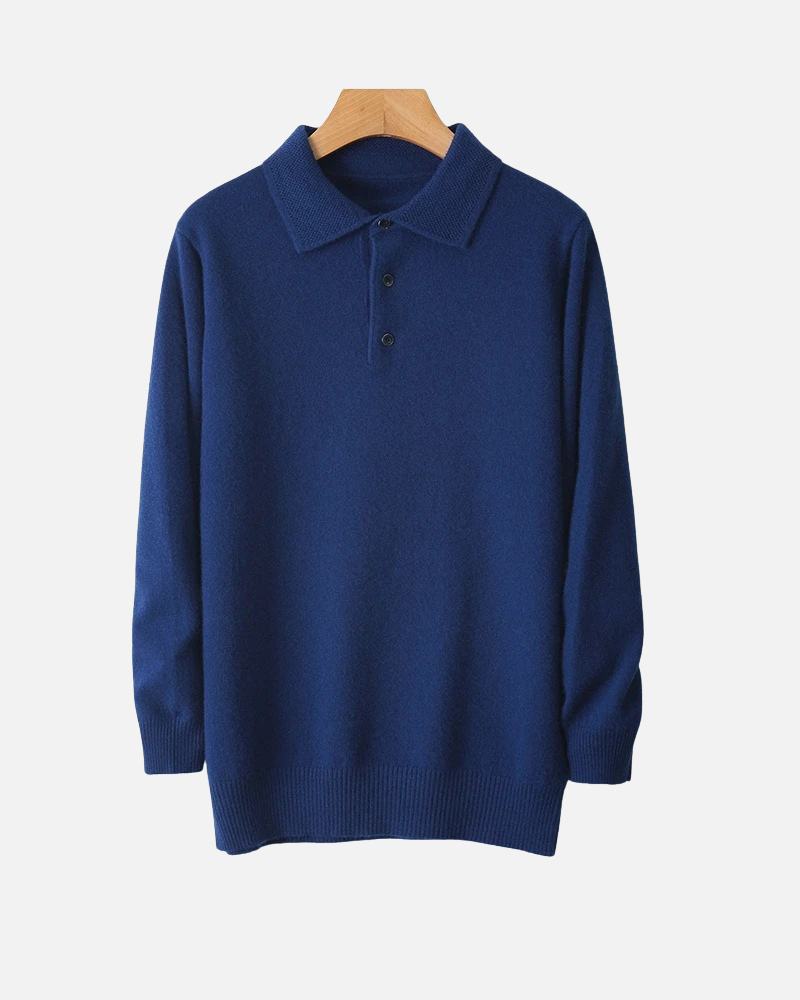 Orchard | Pure Wool Knit Polo Sweater