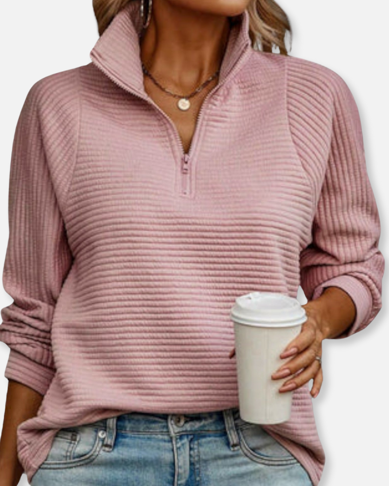 Orchard | Ribbed Half-Zip Pullover Sweater