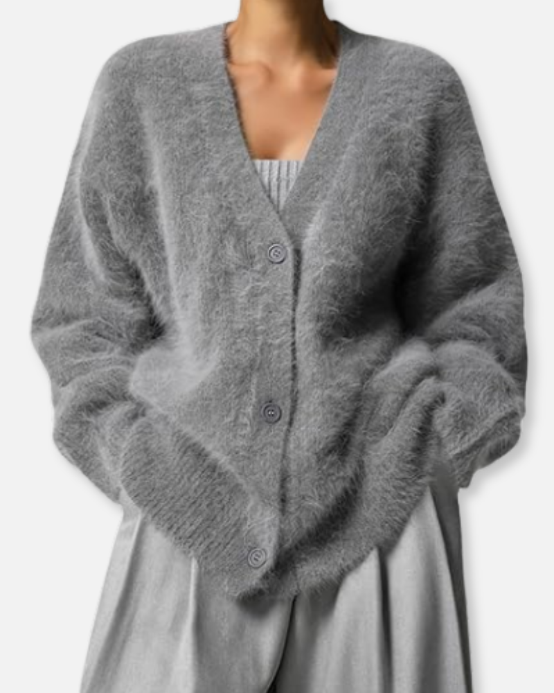 Orchard | Soft Fuzzy Button-Up Cardigan