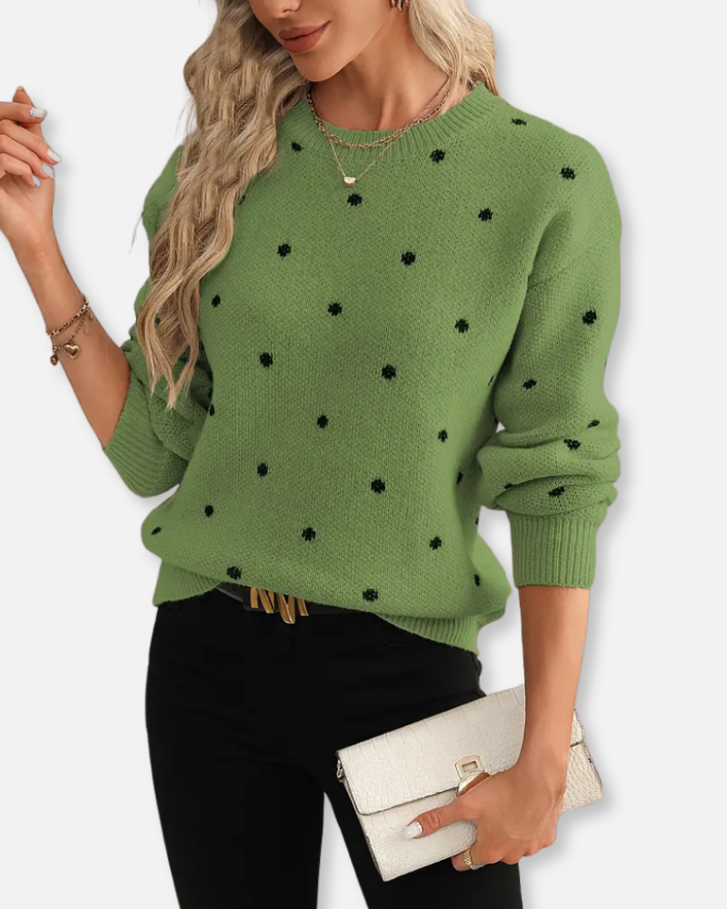 Orchard | Polka Dot Knit Sweater