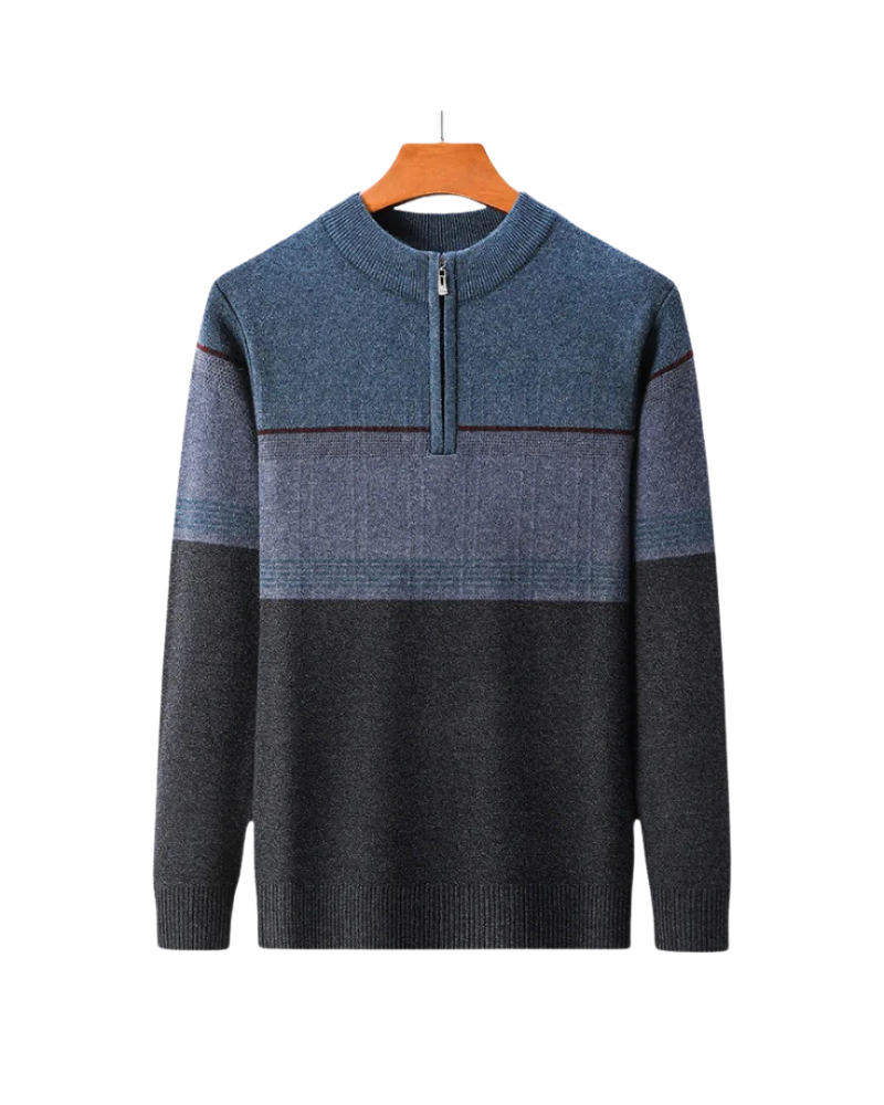 Orchard | Half-Zip Colorblock Wool Sweater