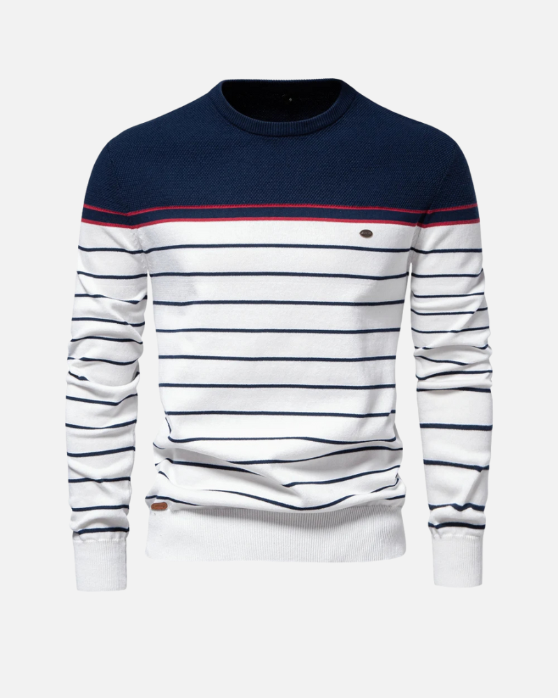 Orchard | Striped Crewneck Knit Sweater