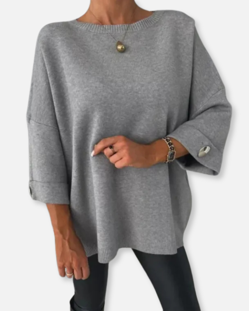 Orchard | Oversized Button-Sleeve Knit Sweater