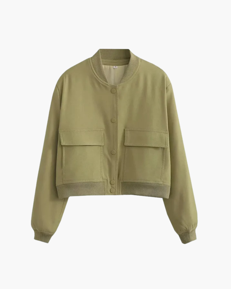 Orchard | Classic Button-Up Bomber Jacket