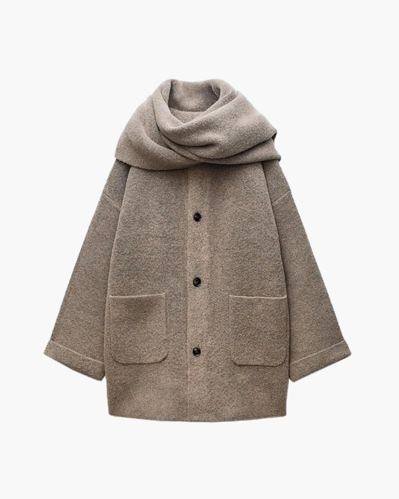 Orchard | Oversized Coat with Scarf