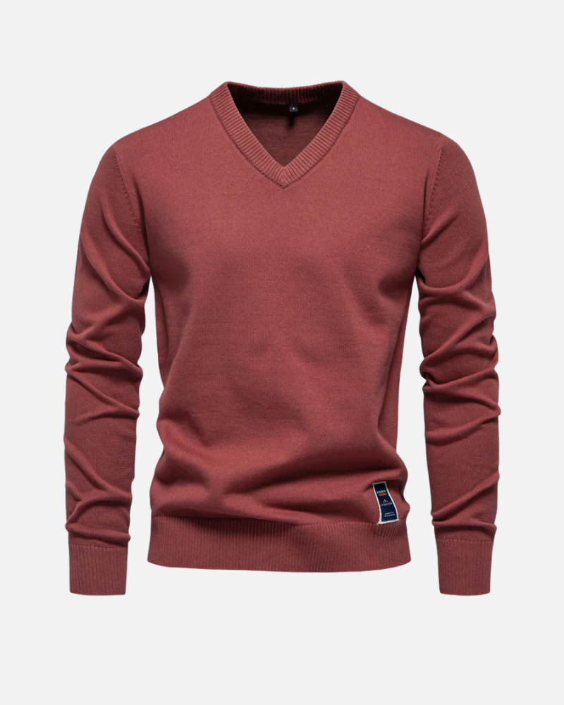 Orchard | Timeless V-Neck Cotton Sweater