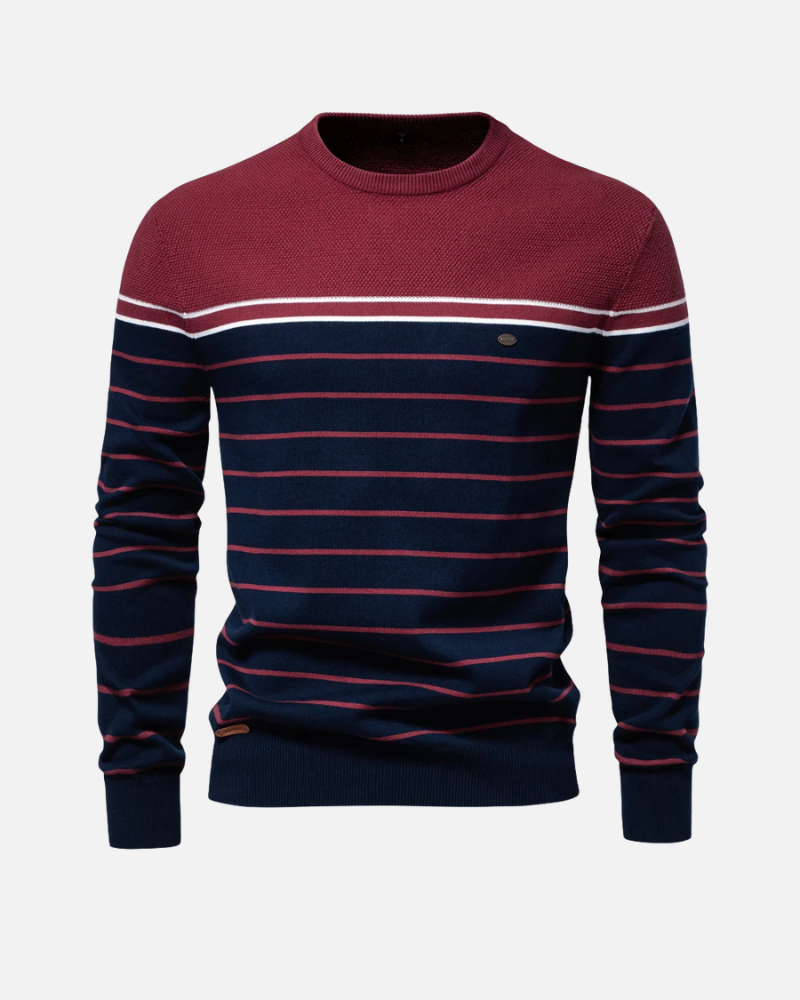 Orchard | Striped Crewneck Knit Sweater