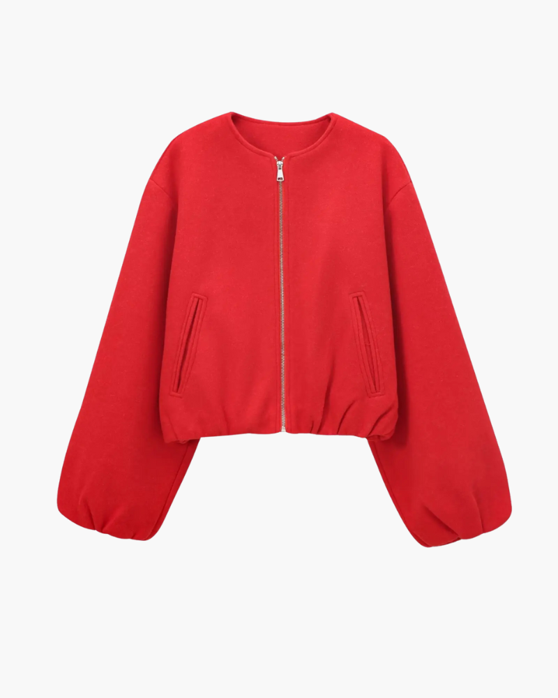 Orchard | Zip-Up Oversized Bomber Jacket