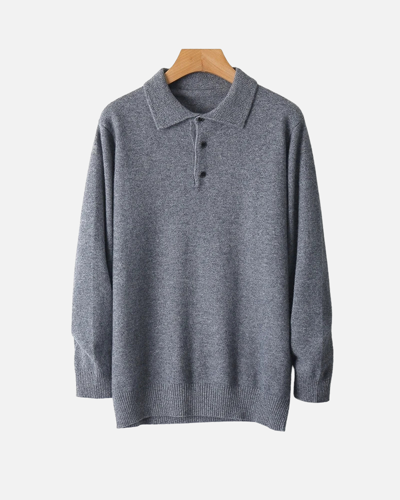 Orchard | Pure Wool Knit Polo Sweater