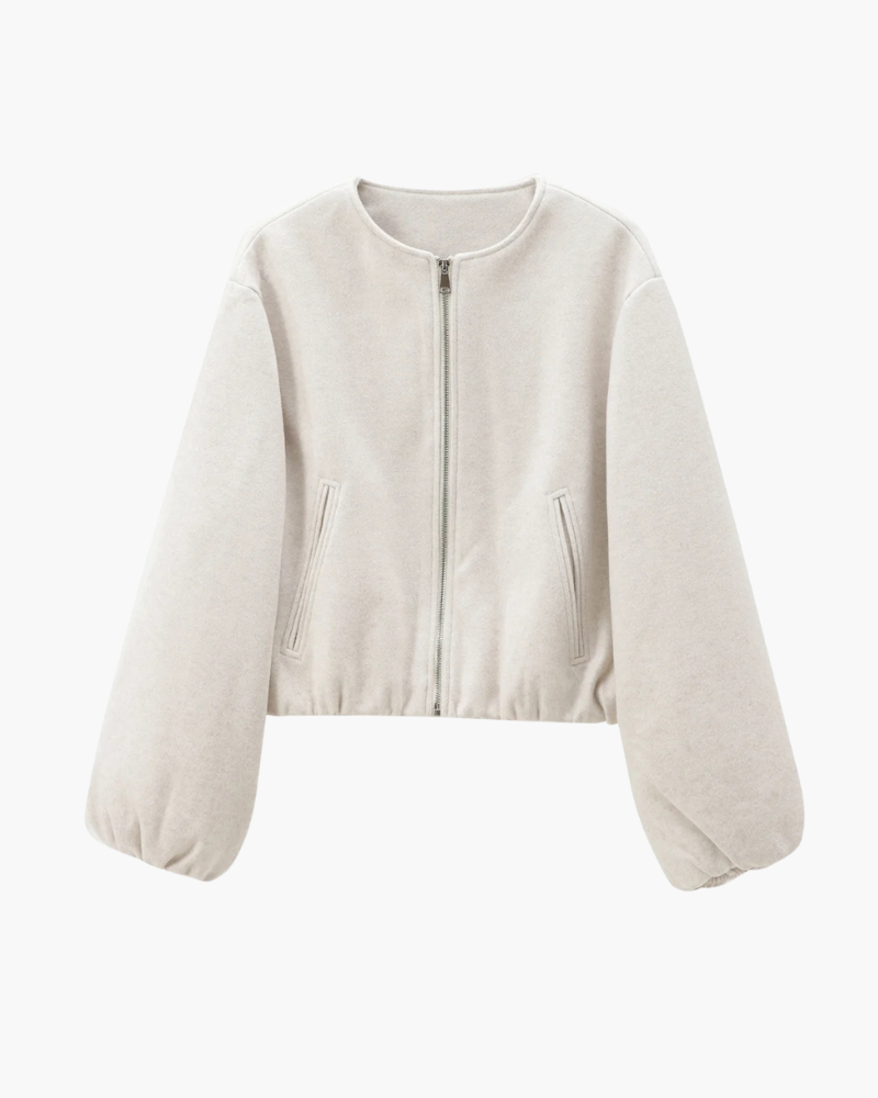 Orchard | Zip-Up Oversized Bomber Jacket