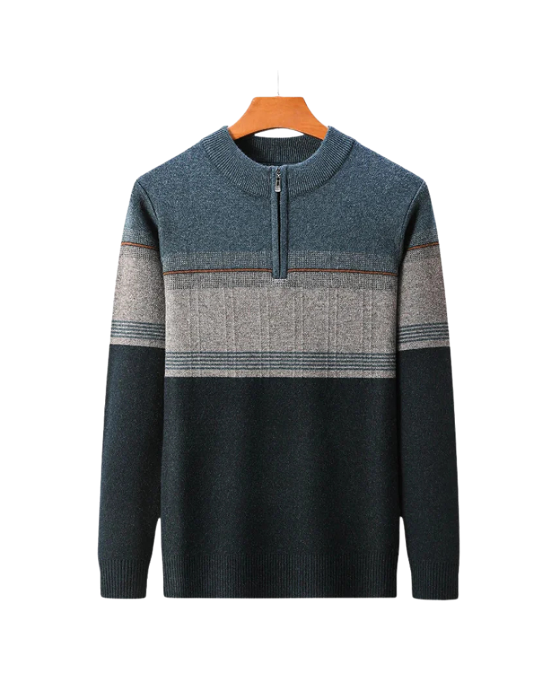 Orchard | Half-Zip Colorblock Wool Sweater