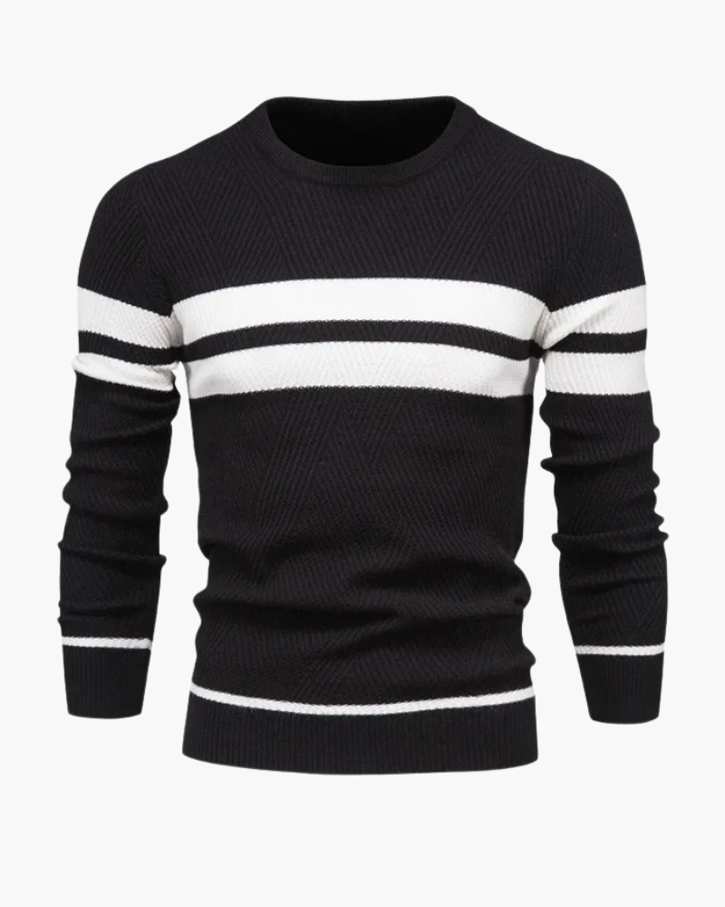 Orchard | Striped Ribbed Crewneck Sweater