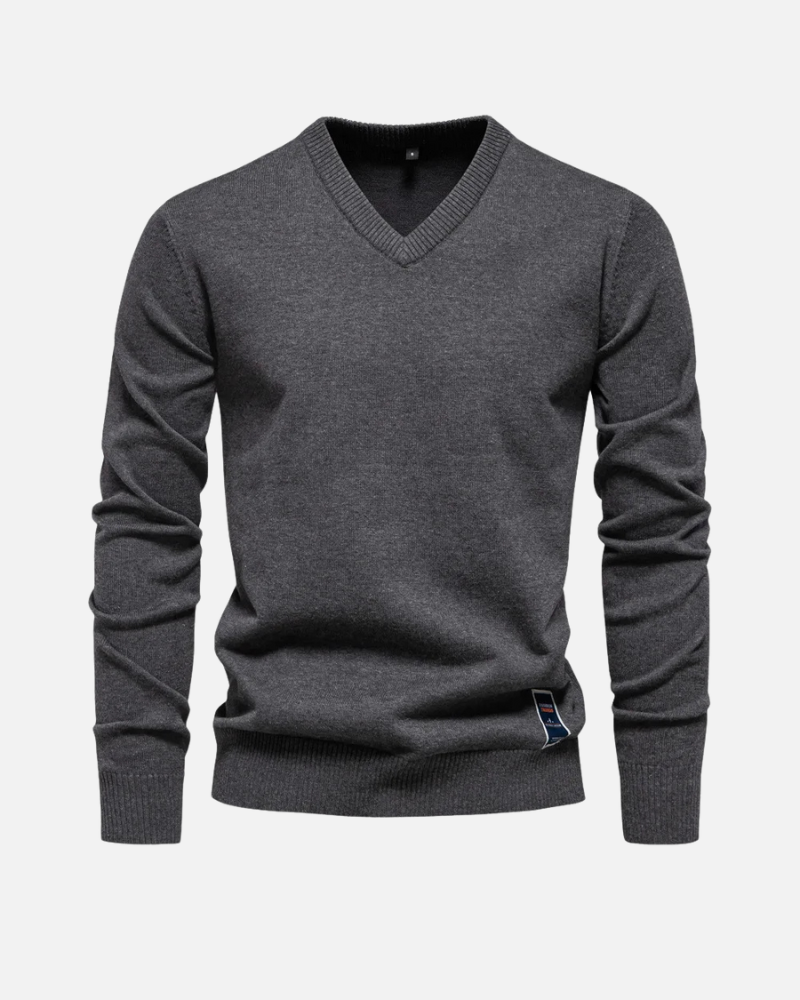 Orchard | Timeless V-Neck Cotton Sweater