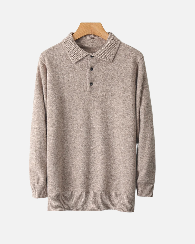 Orchard | Pure Wool Knit Polo Sweater