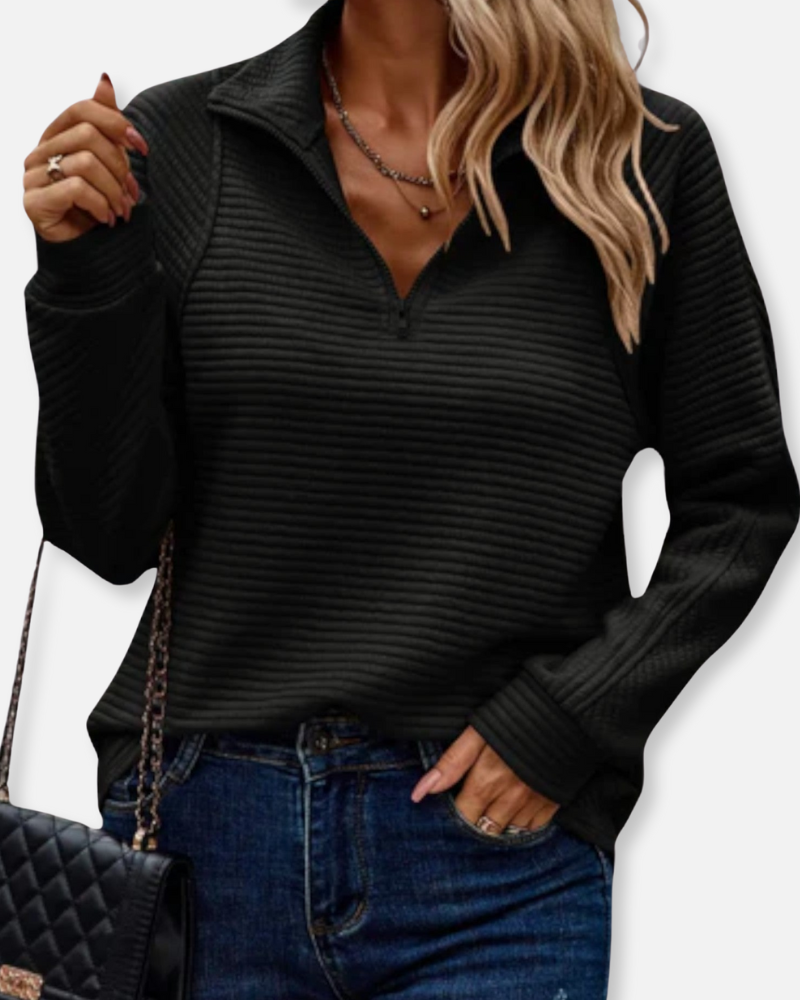 Orchard | Ribbed Half-Zip Pullover Sweater