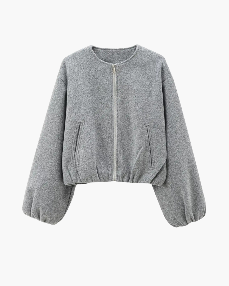 Orchard | Zip-Up Oversized Bomber Jacket