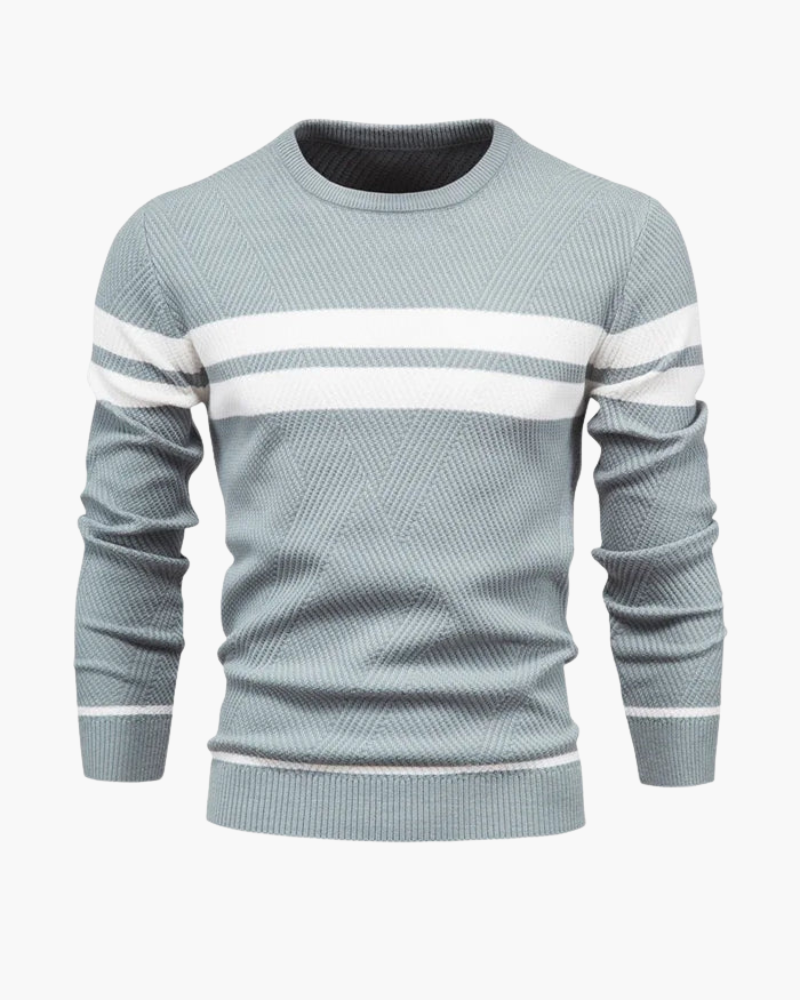 Orchard | Striped Ribbed Crewneck Sweater