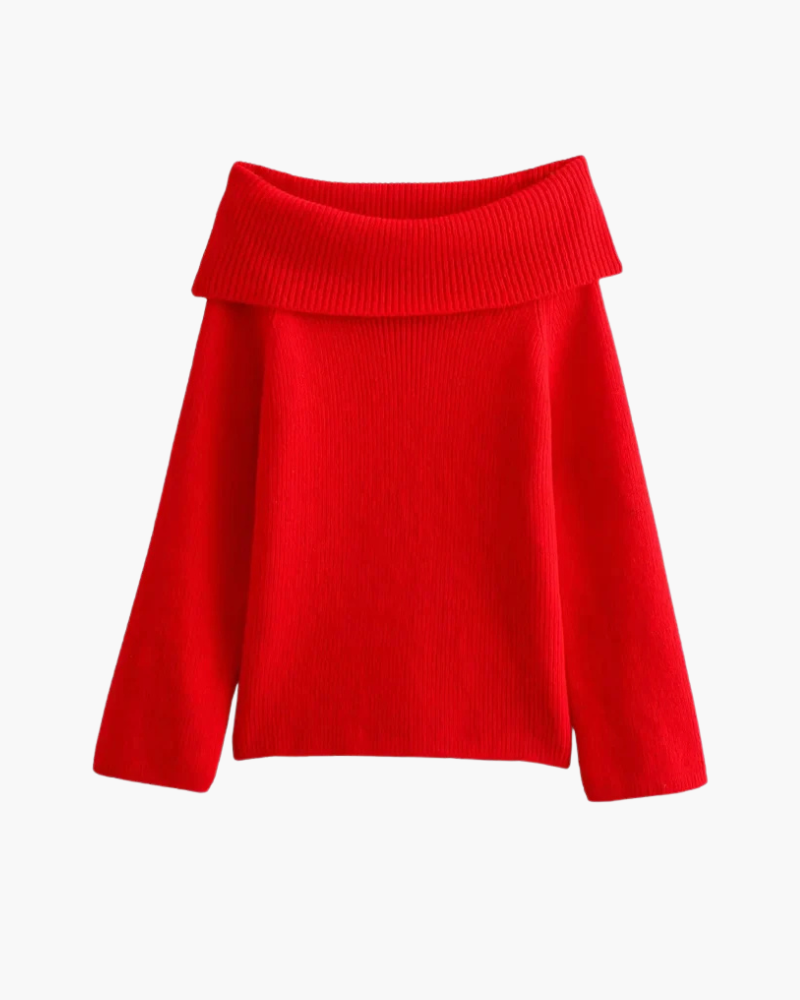 Orchard | Off-Shoulder Ribbed Sweater