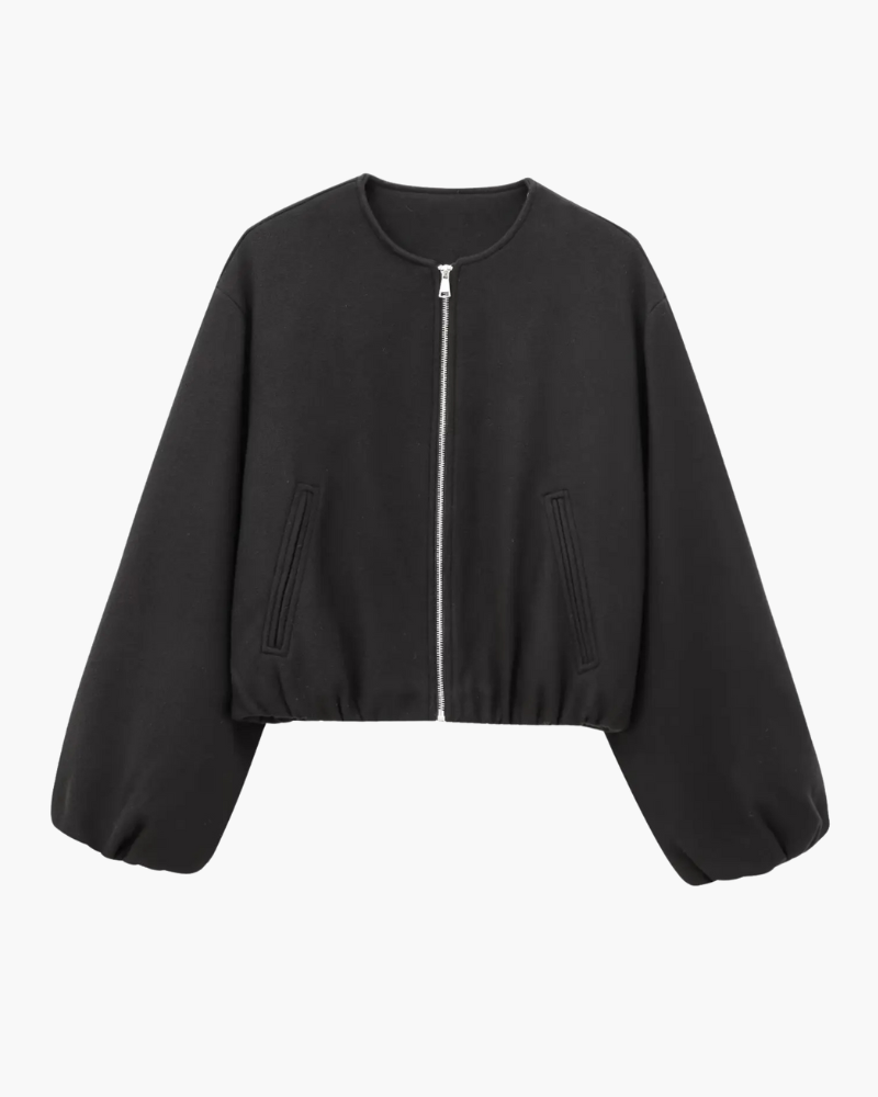 Orchard | Zip-Up Oversized Bomber Jacket