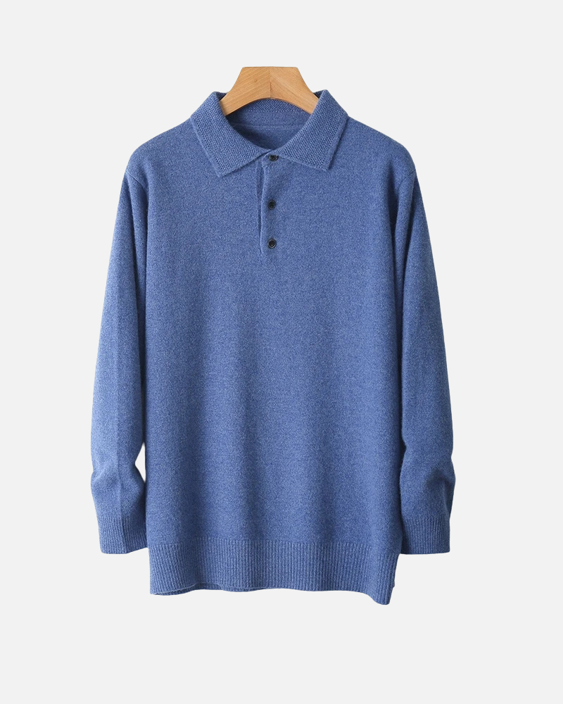 Orchard | Pure Wool Knit Polo Sweater