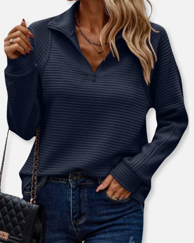 Orchard | Ribbed Half-Zip Pullover Sweater