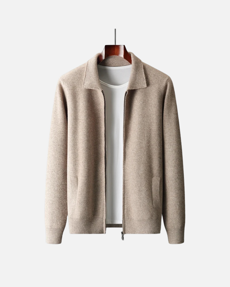 Orchard | Pure Wool Zip-Up Cardigan