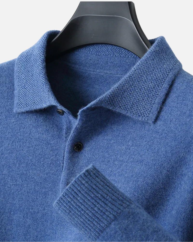 Orchard | Pure Wool Knit Polo Sweater