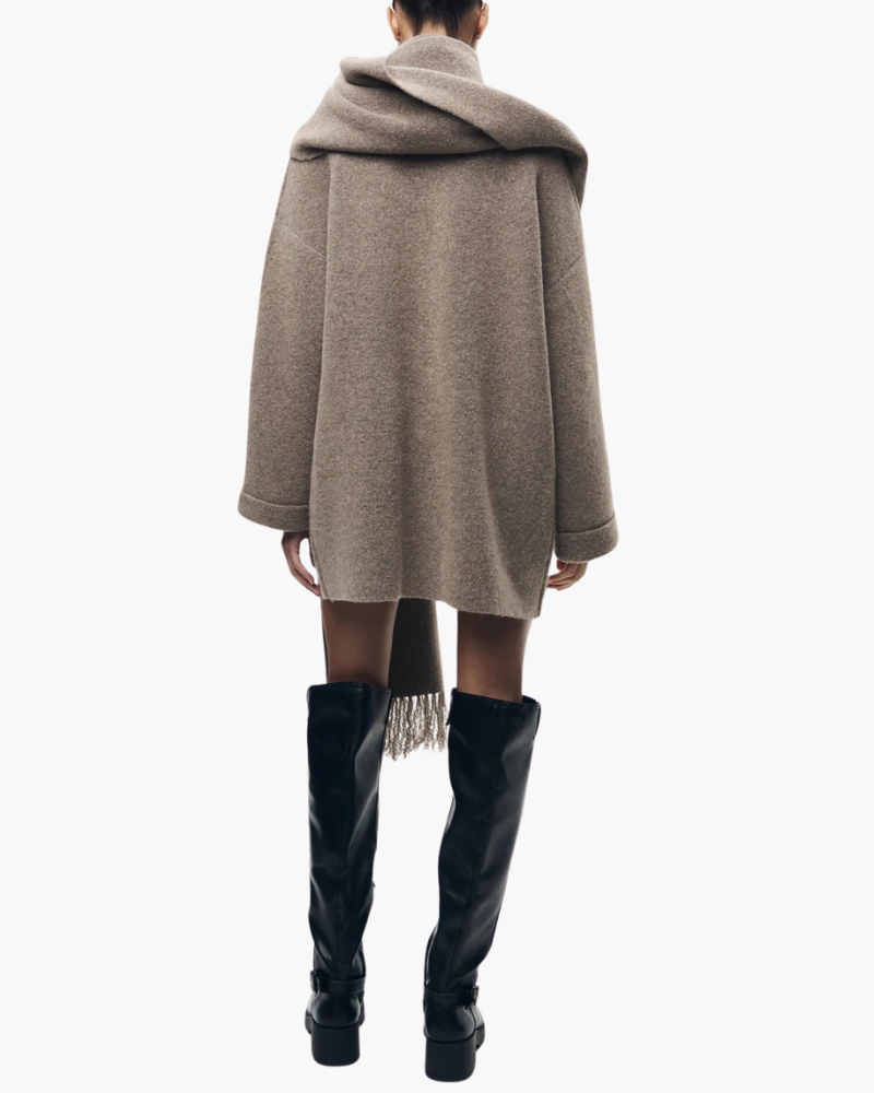 Orchard | Oversized Coat with Scarf